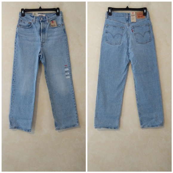 Levi's Ribcage Straight High Rise Jeans Tango Love - Picture 9 of 9